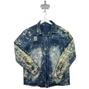 RED APE "FADE" JEAN JACKET - (L)