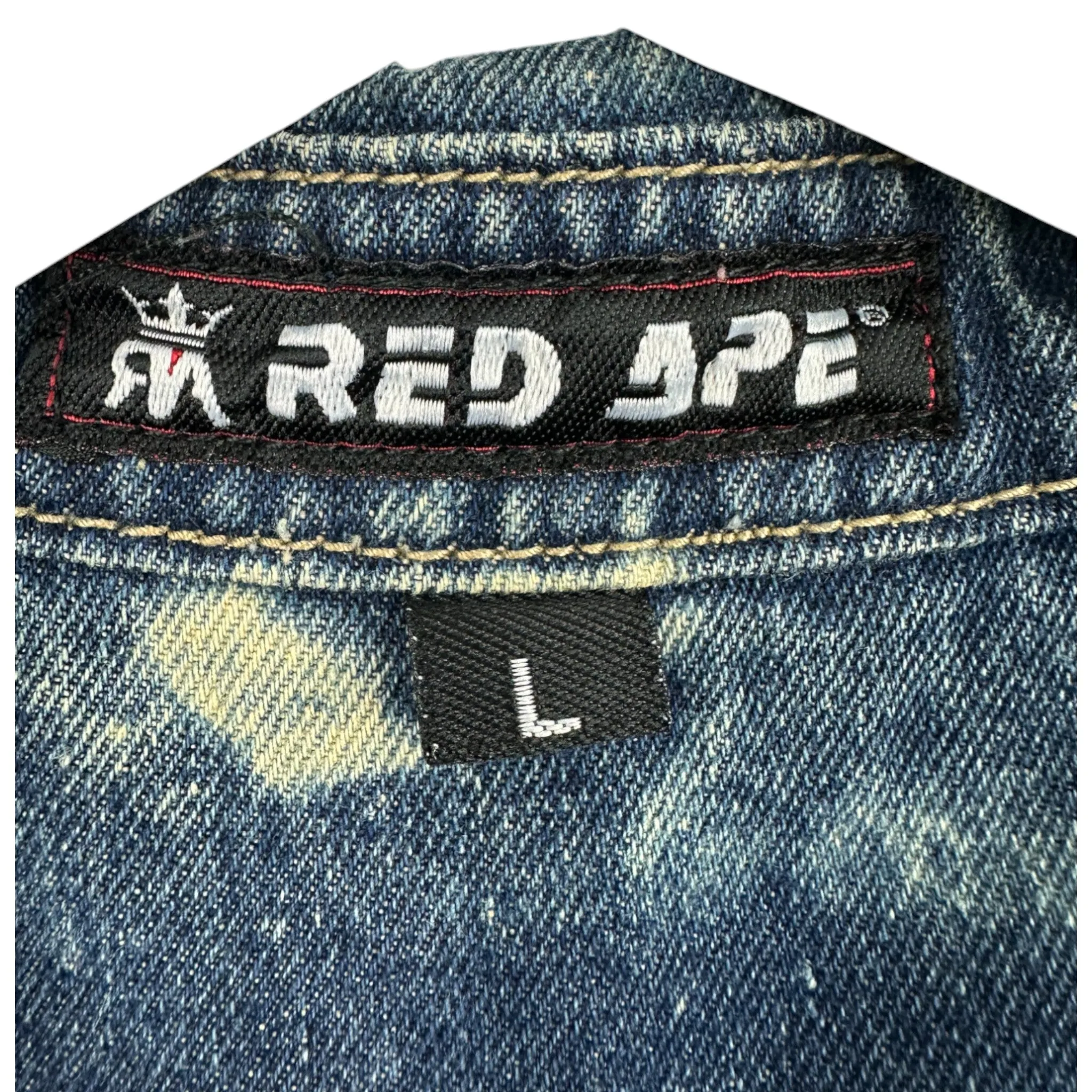 RED APE "FADE" JEAN JACKET - (L)