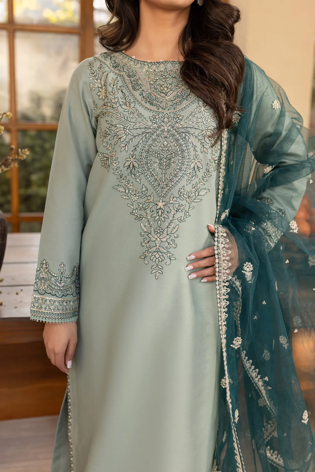 Sea Sand Embroidered 2Pc-3Pc Set