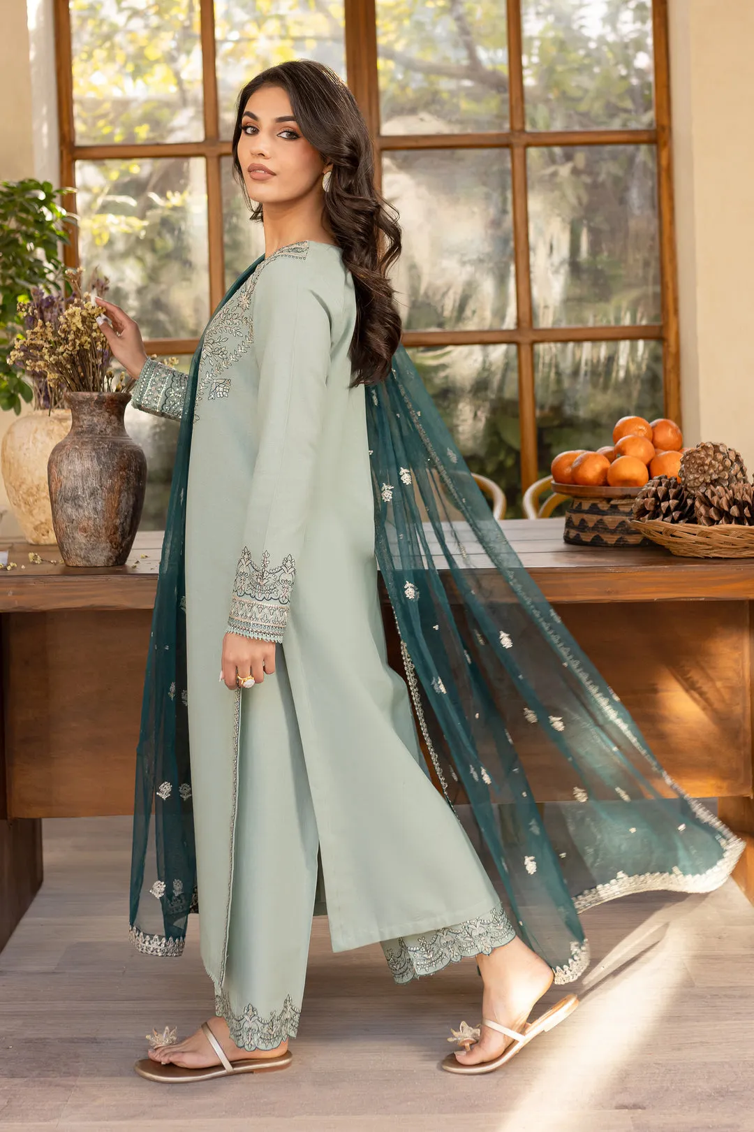 Sea Sand Embroidered 2Pc-3Pc Set