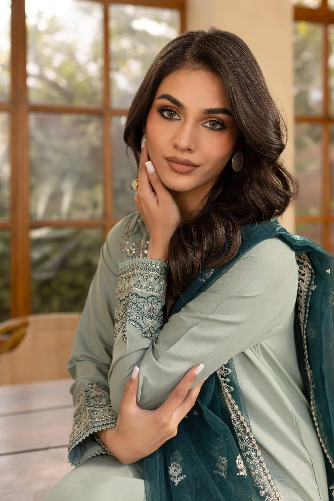 Sea Sand Embroidered 2Pc-3Pc Set