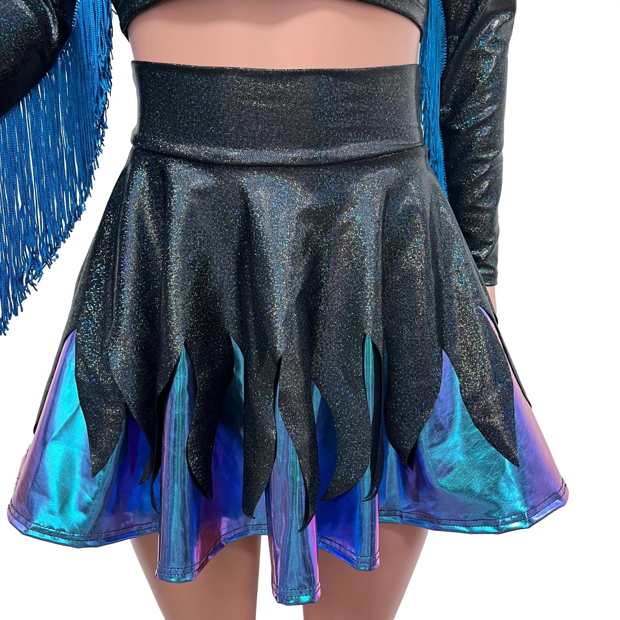 Sea Witch Costume | Tentacle Skirt and Fringe Sleeve Top | Ursula Outfit