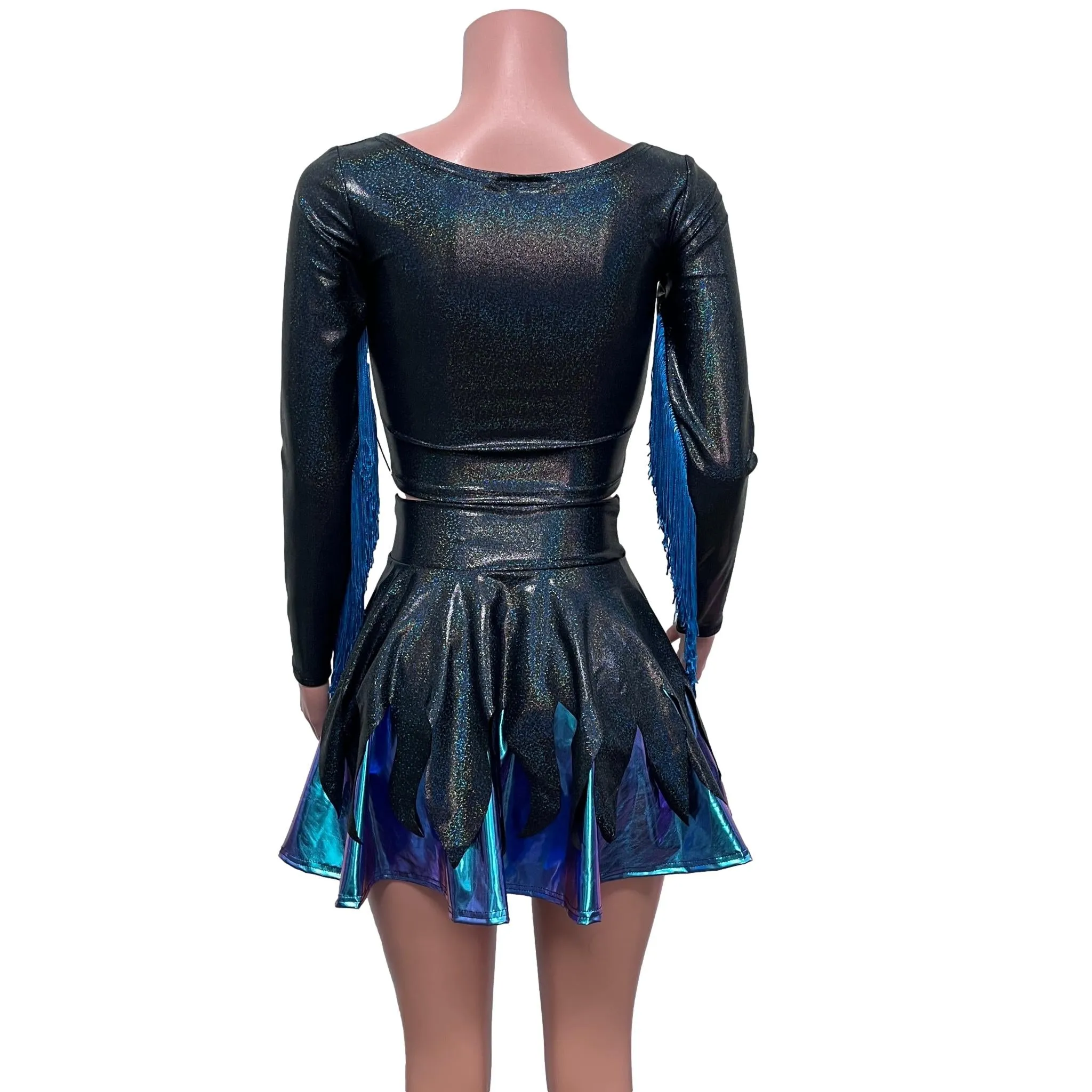 Sea Witch Costume | Tentacle Skirt and Fringe Sleeve Top | Ursula Outfit