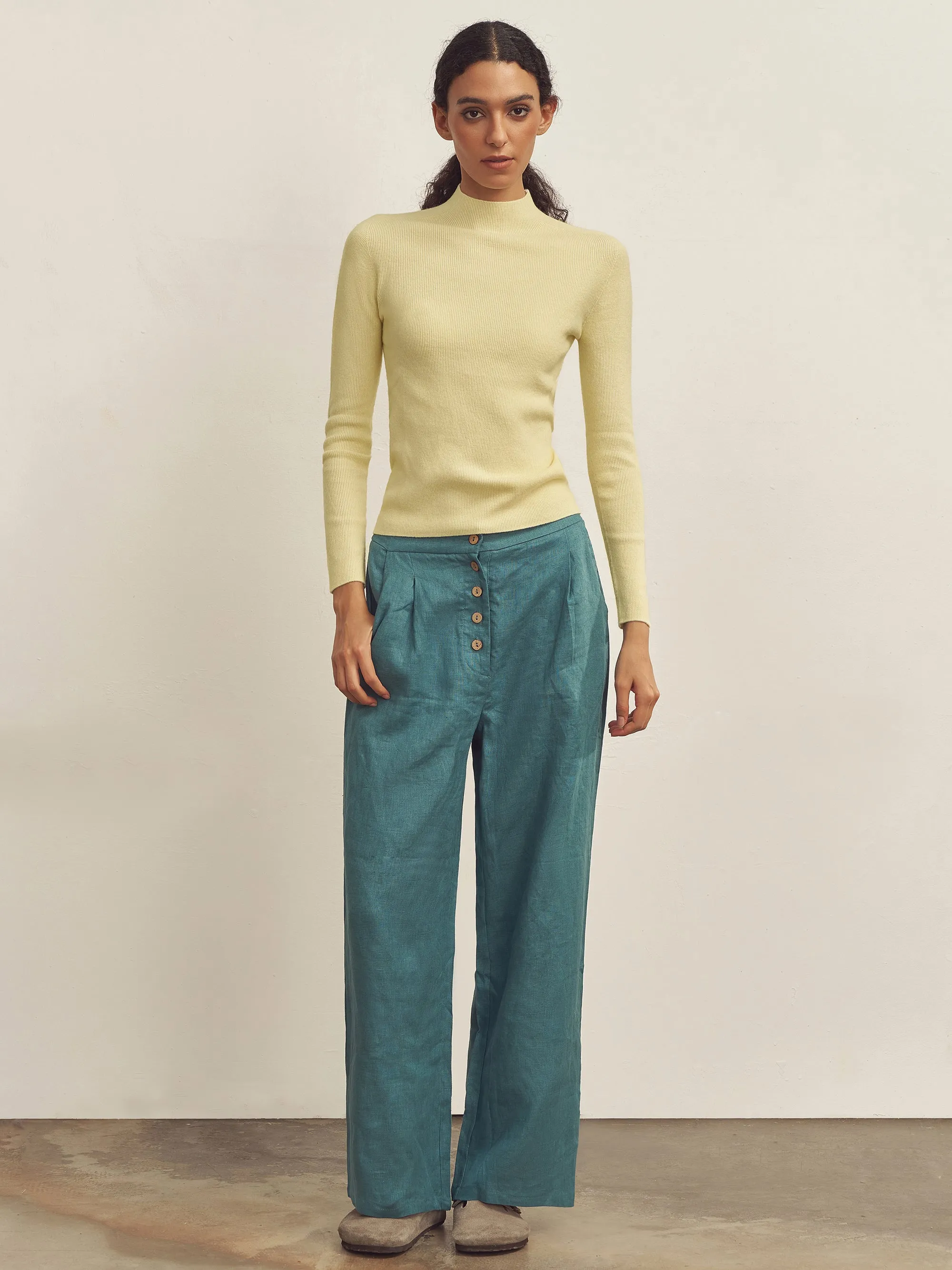 Seamless Lightweight Washable Wool Knit Base Layer Top