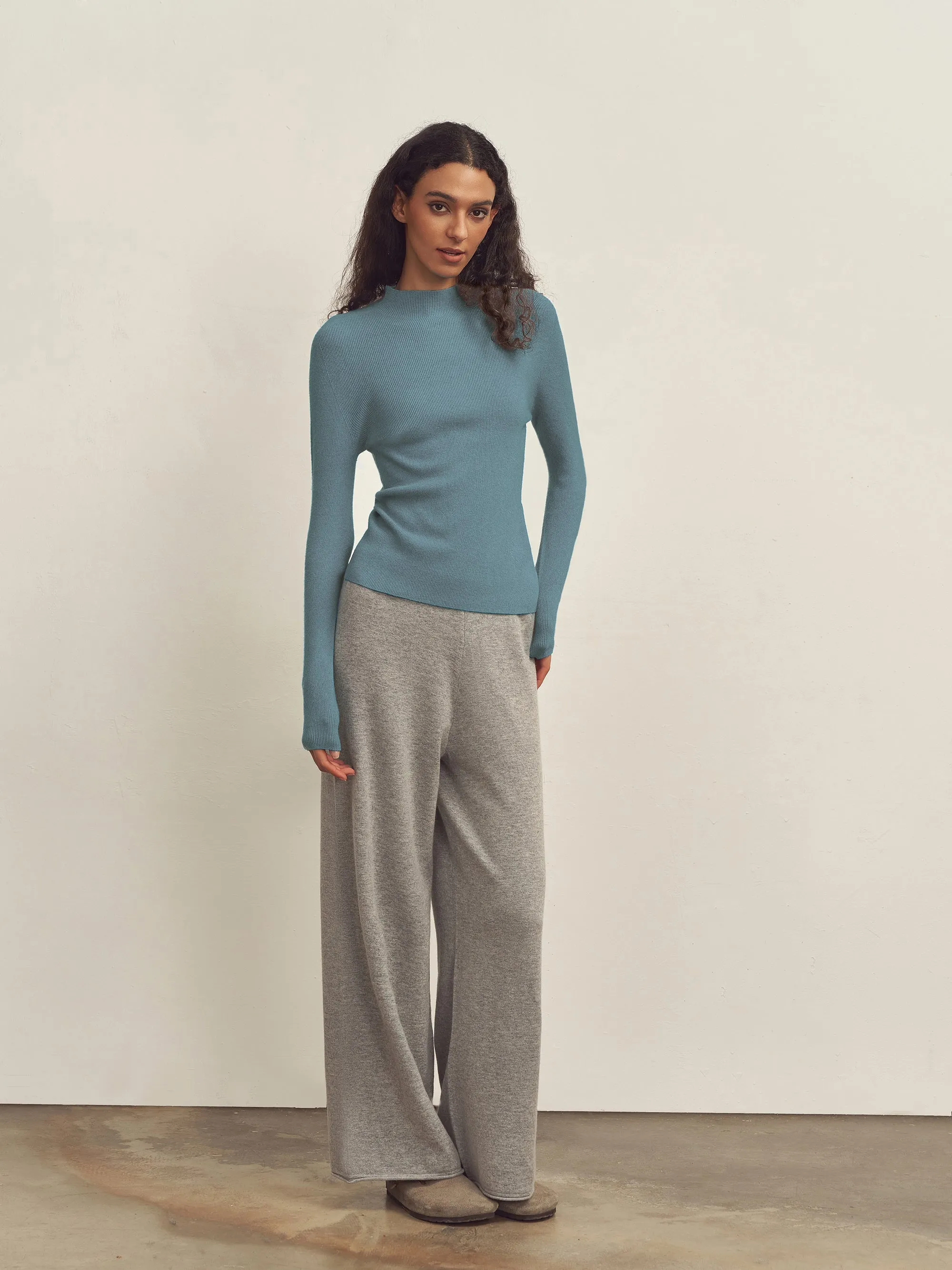 Seamless Lightweight Washable Wool Knit Base Layer Top