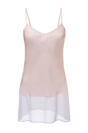 Sheer Edge Silk Tunic Pale Mauve