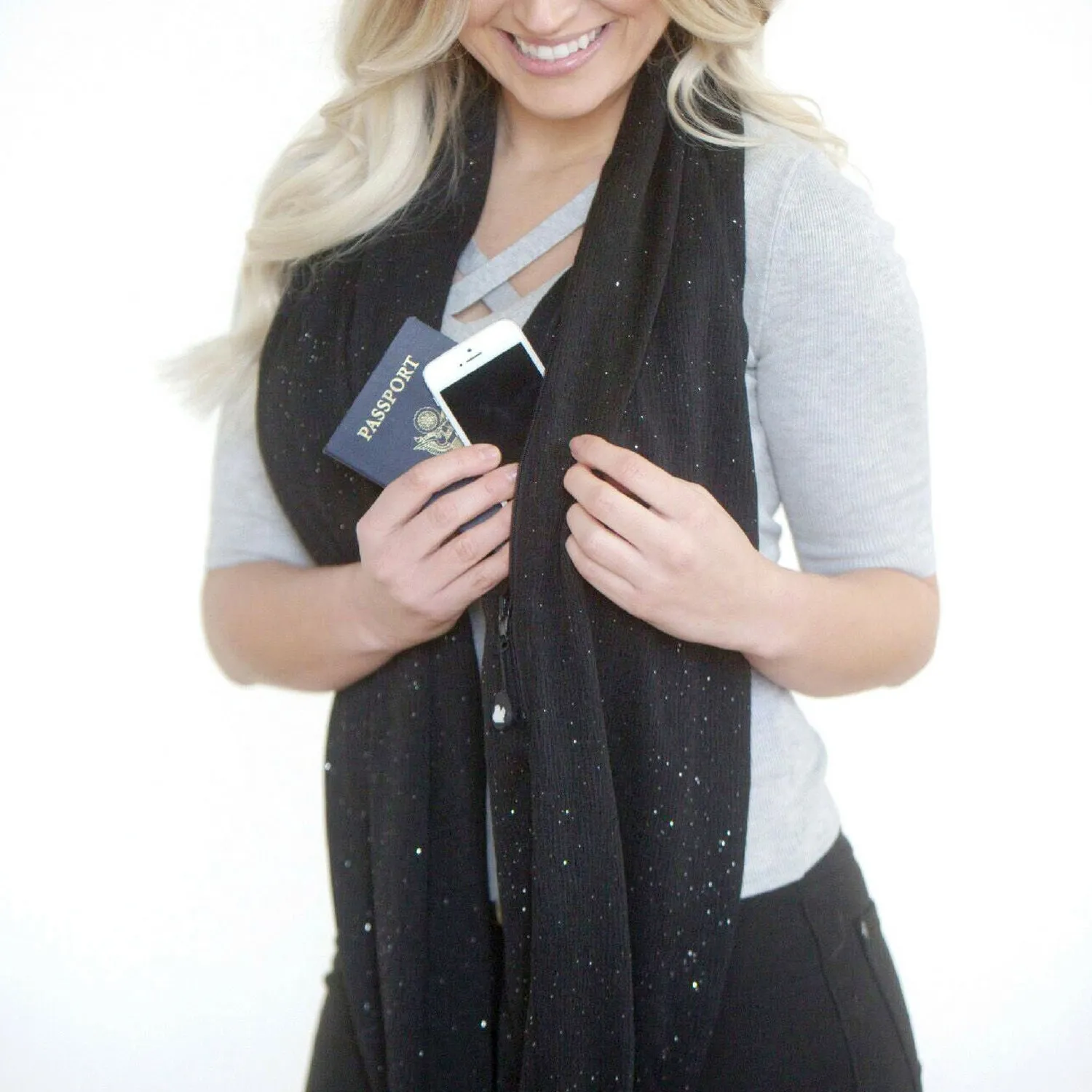 SHOLDIT® Shimmer Convertible Infinity Scarf with Pocket™