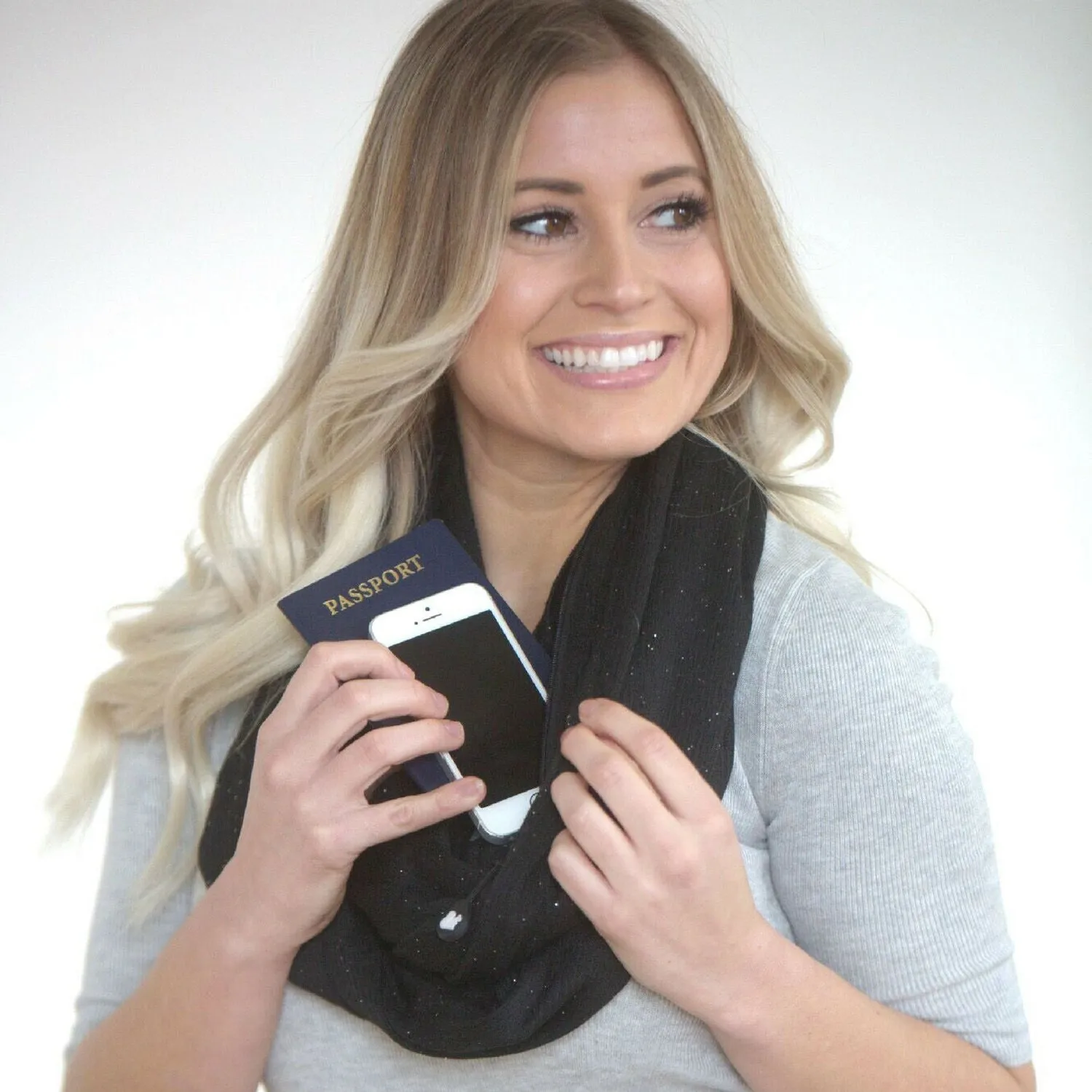 SHOLDIT® Shimmer Convertible Infinity Scarf with Pocket™