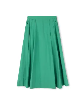 skirt midi poplin - green