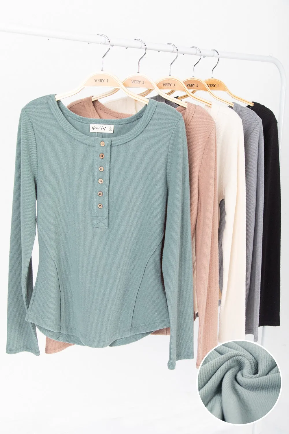 Soft Ocean Henley Top