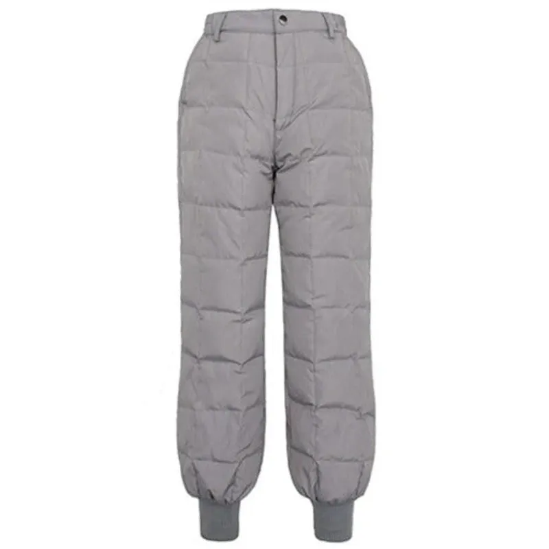 Thick Duck Down High Waist Warm Pants