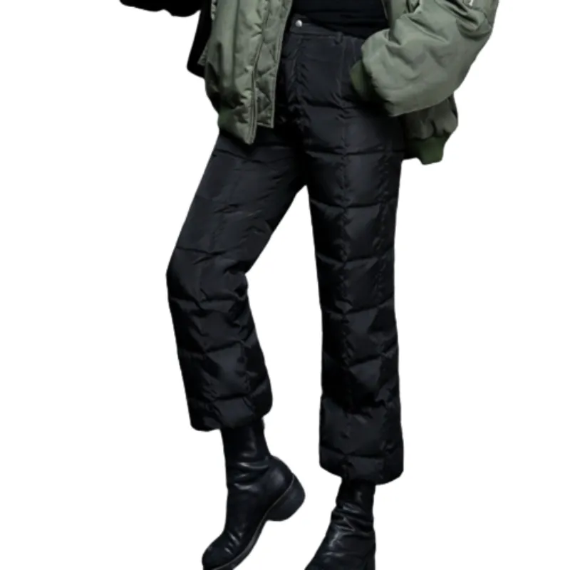 Thick Duck Down High Waist Warm Pants