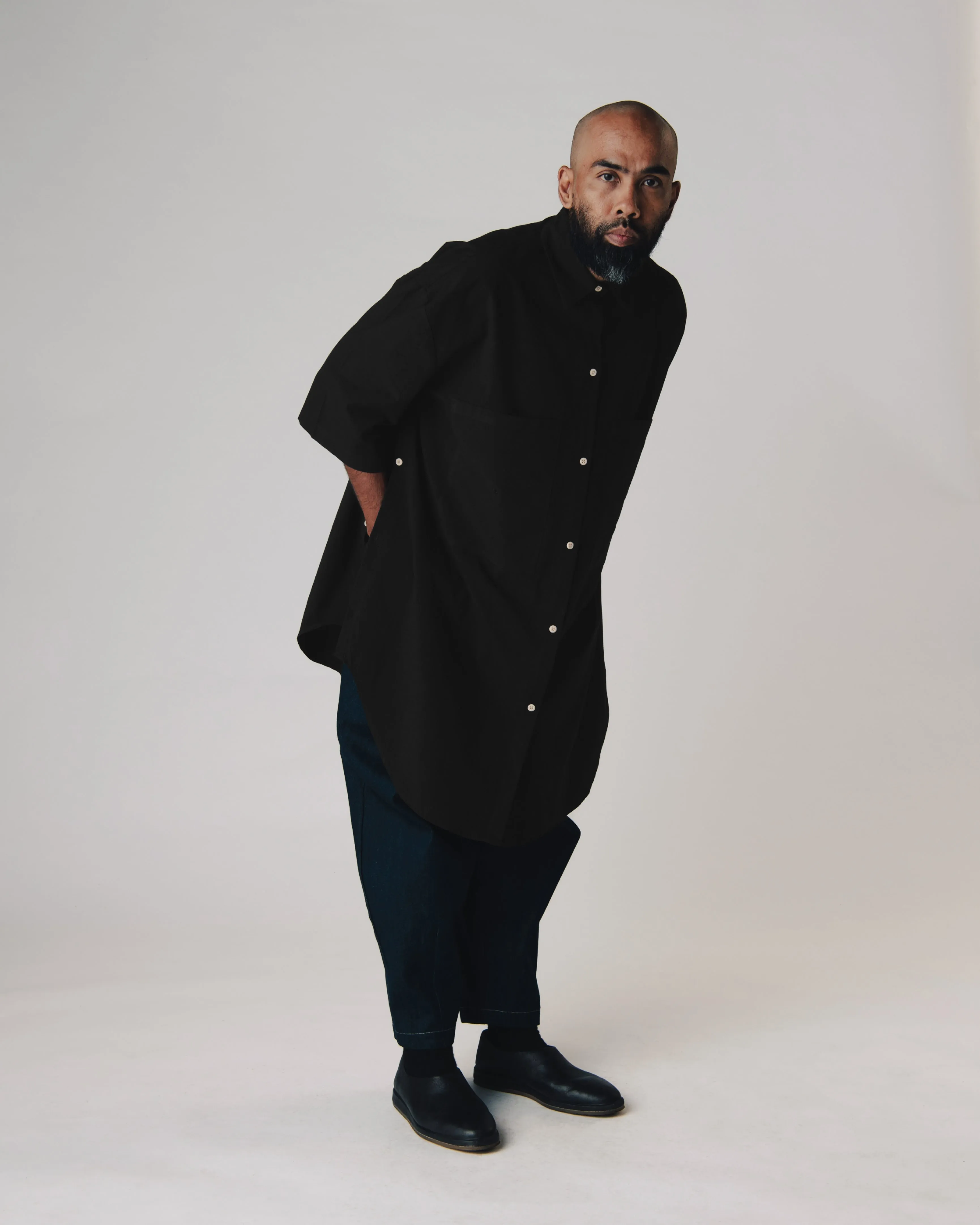 Unisex: The Shirt Dress (Black)