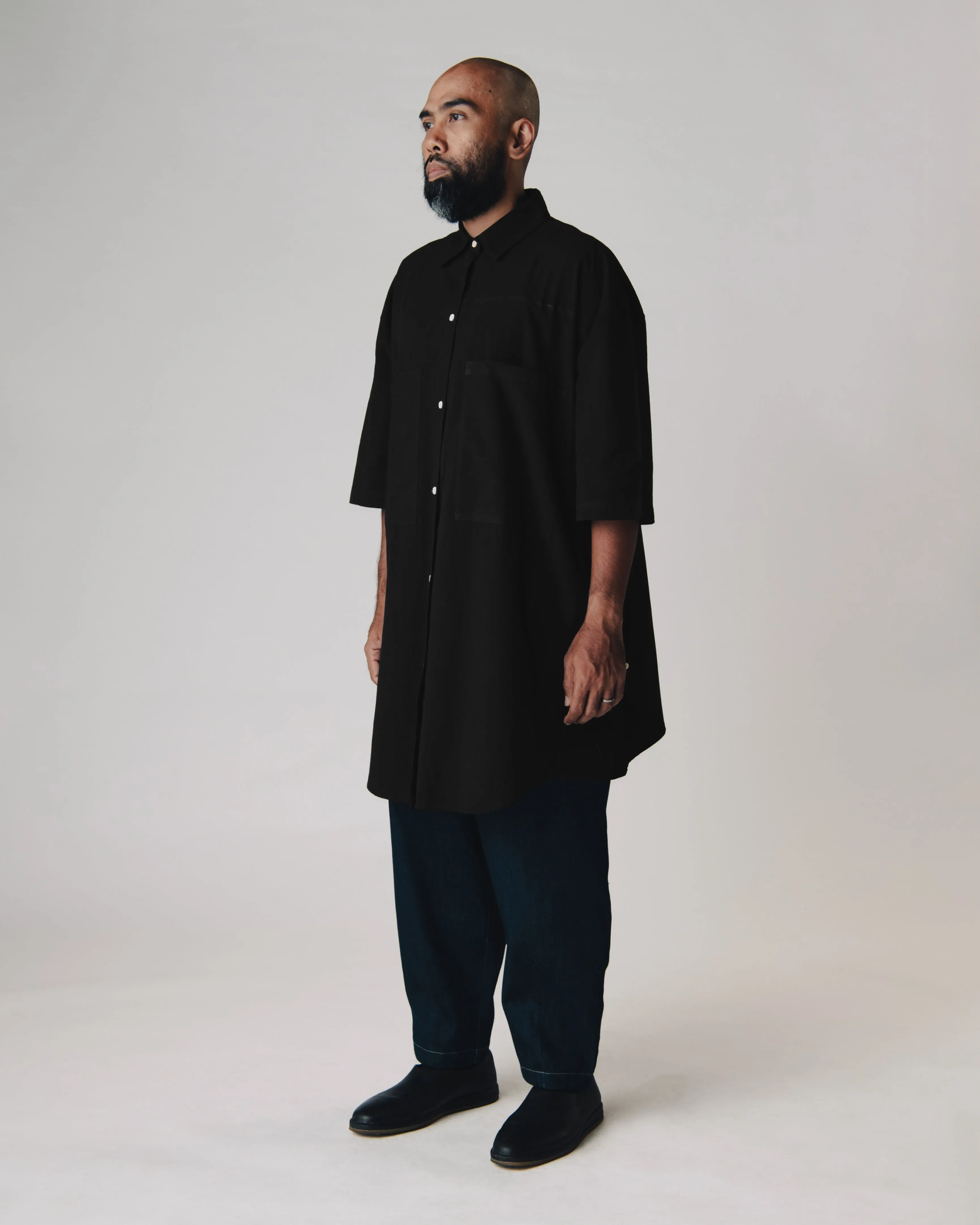 Unisex: The Shirt Dress (Black)