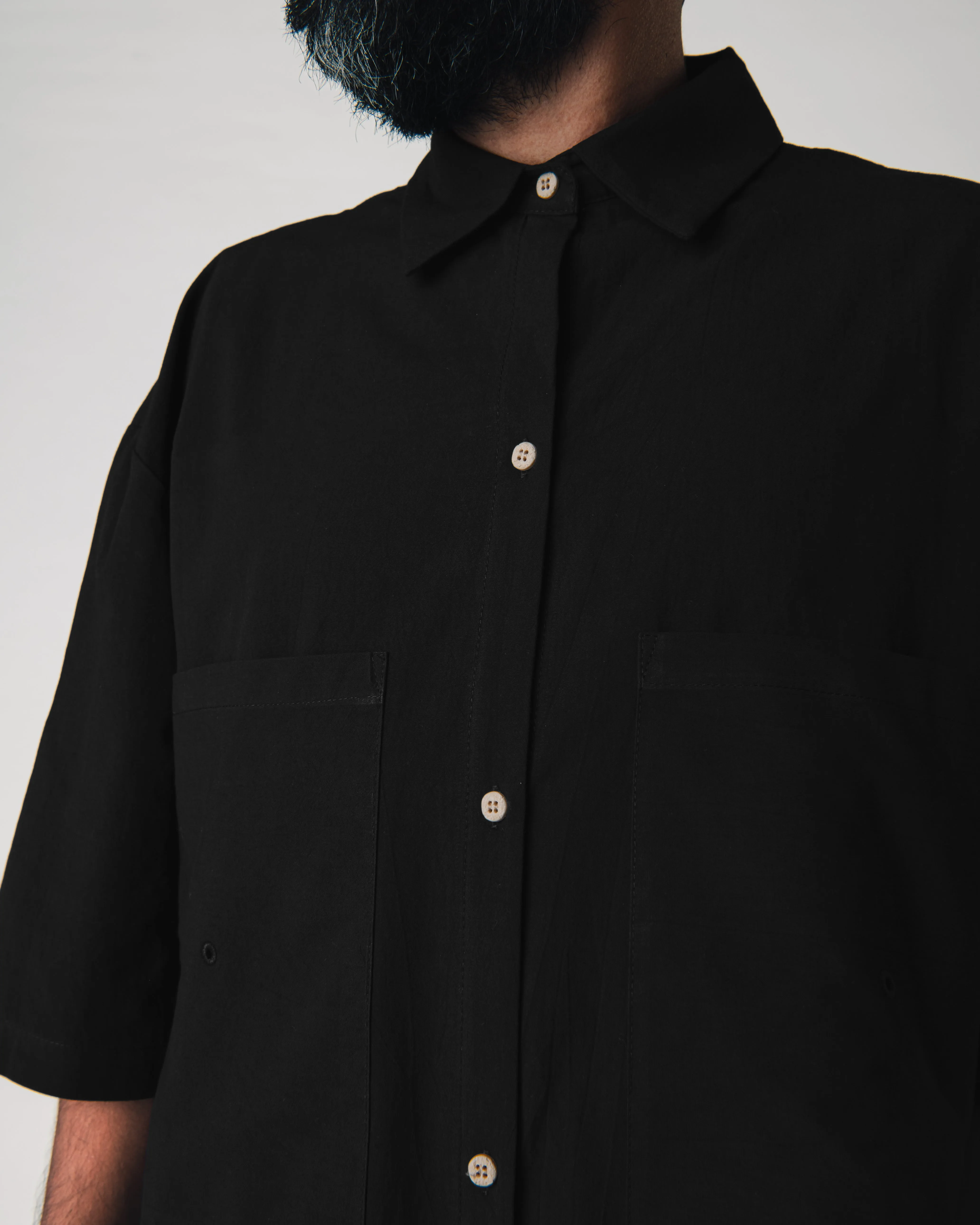 Unisex: The Shirt Dress (Black)