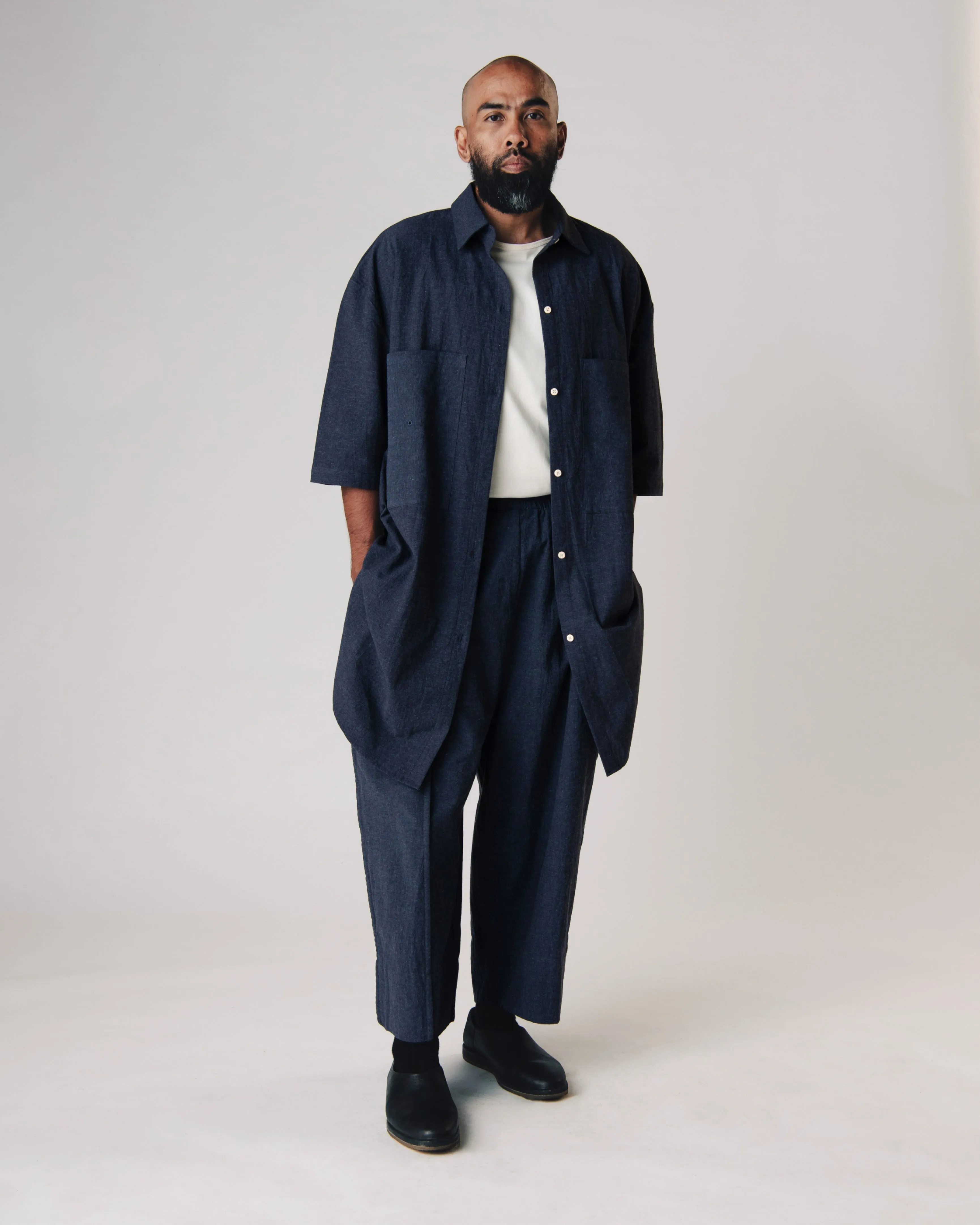Unisex: The Shirt Dress (Dark Blue)