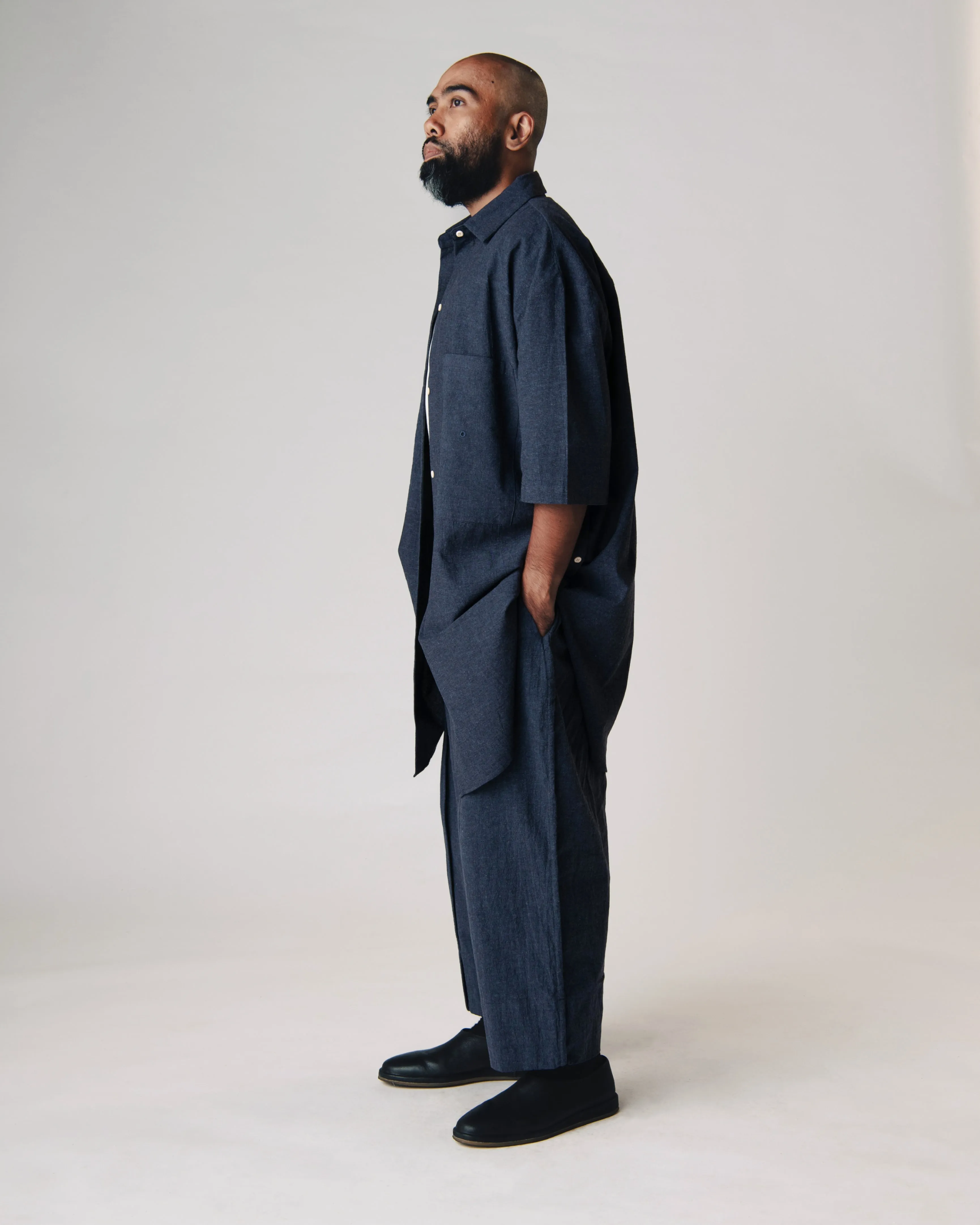 Unisex: The Shirt Dress (Dark Blue)
