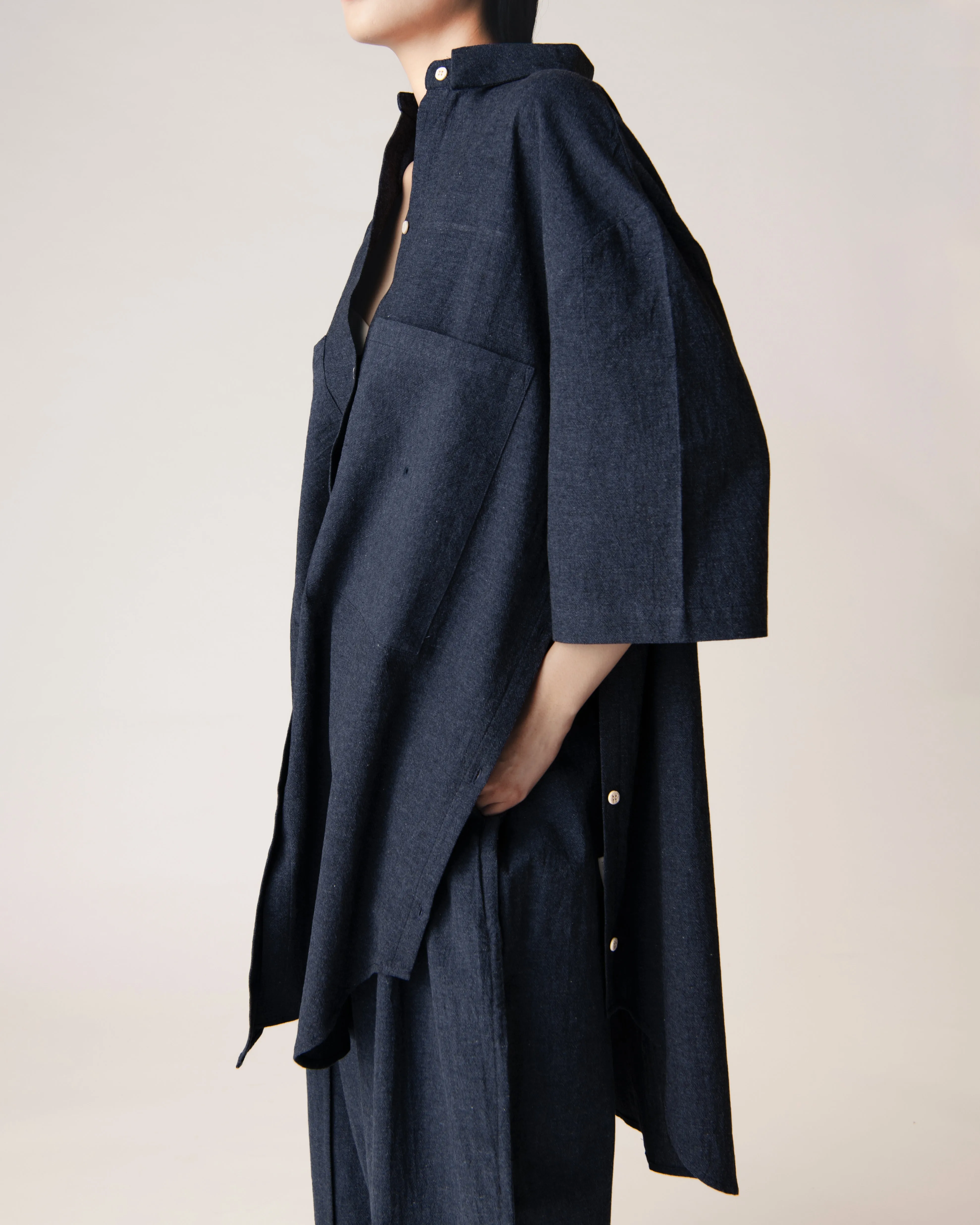 Unisex: The Shirt Dress (Dark Blue)