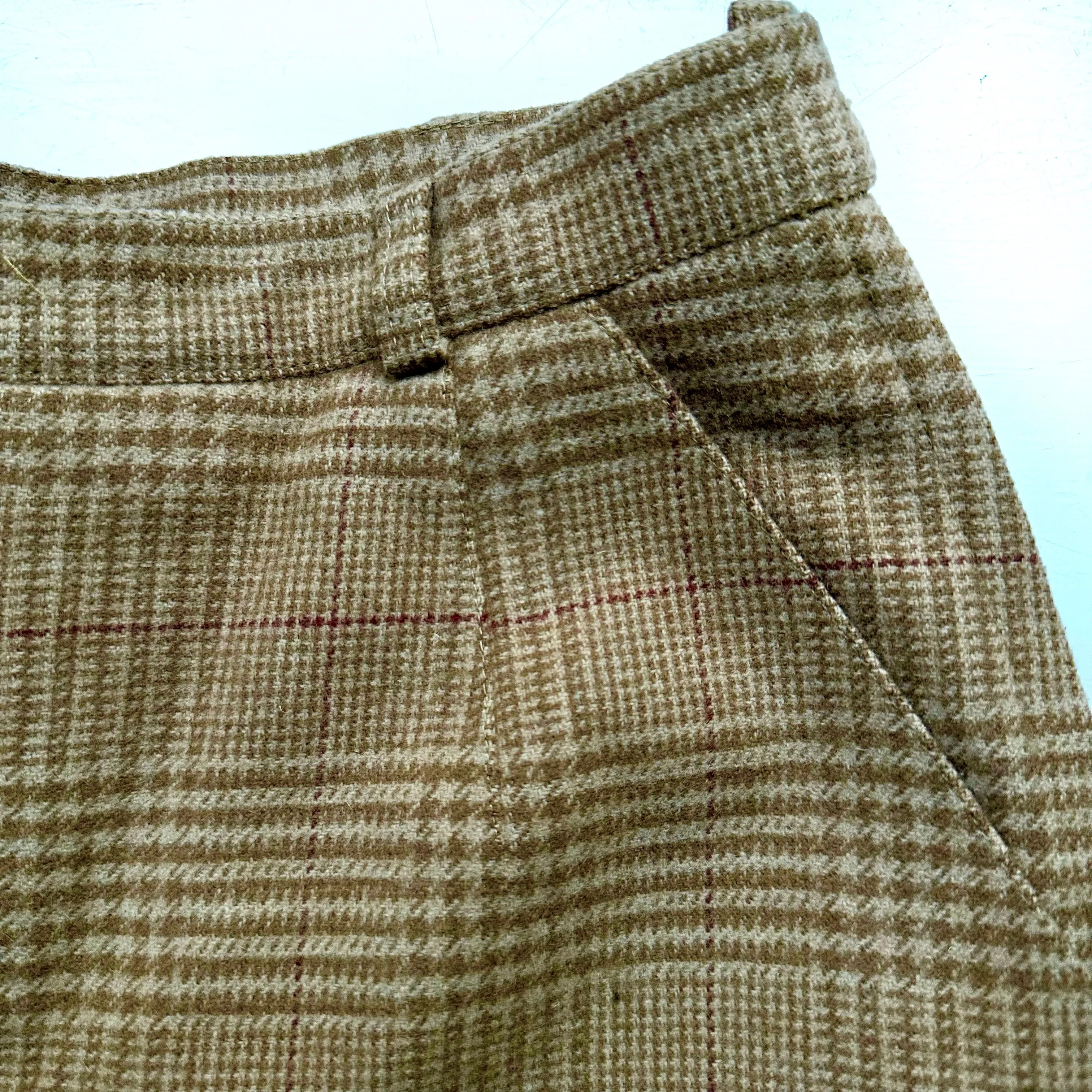 Vintage Glenplaid Wool Culottes - size S