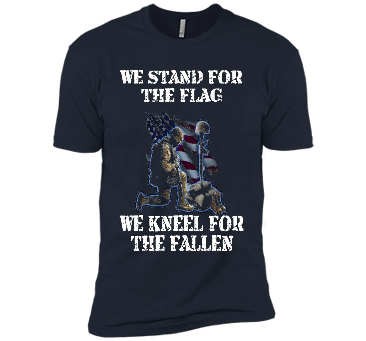 We Stand For The Flag We Kneel For The Fallen T-Shirt
