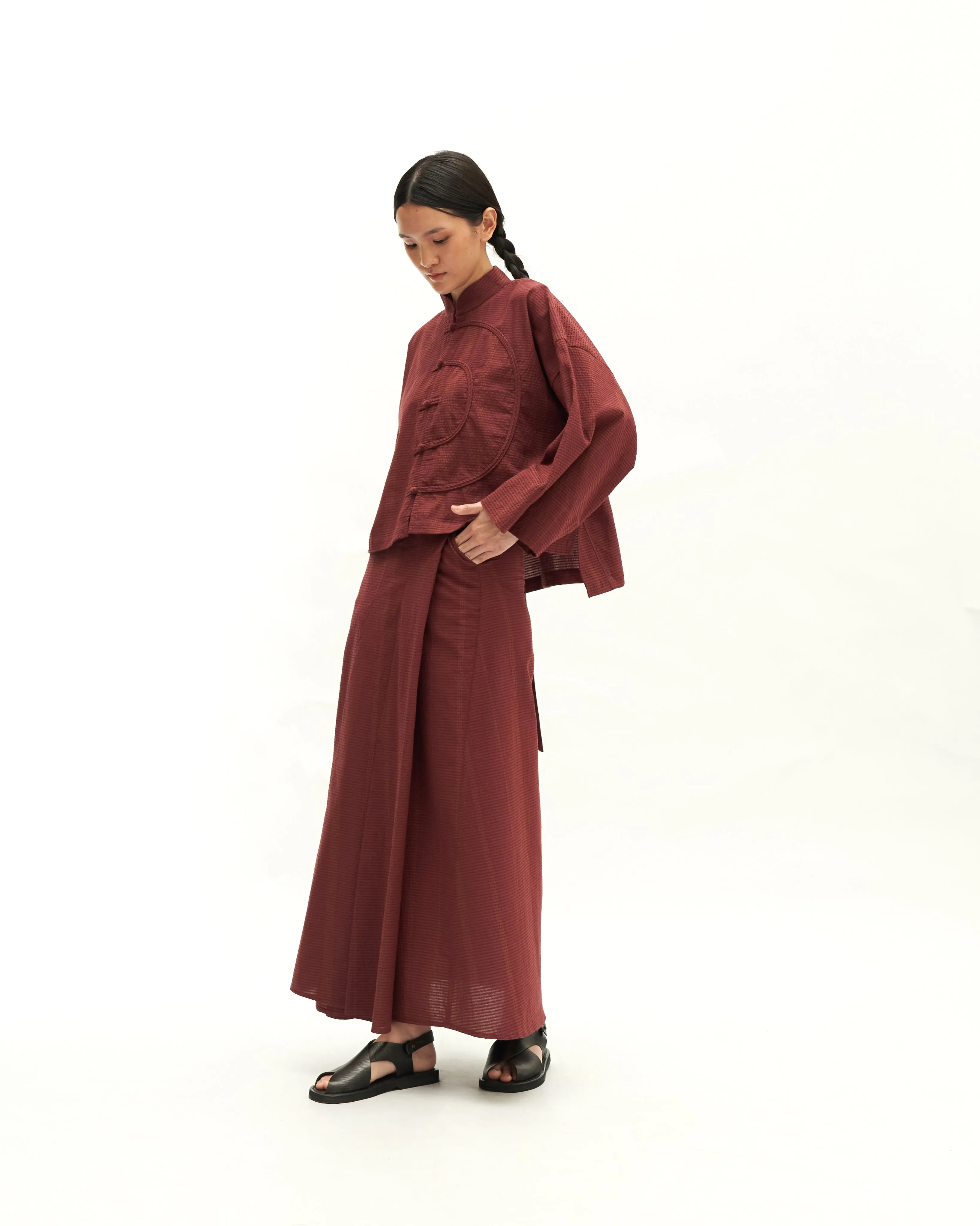 Women: Tàiyáng Boxy Top (Rosewood)