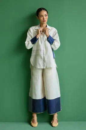 Yang Color-Blocked Co-ord Set - Ivory